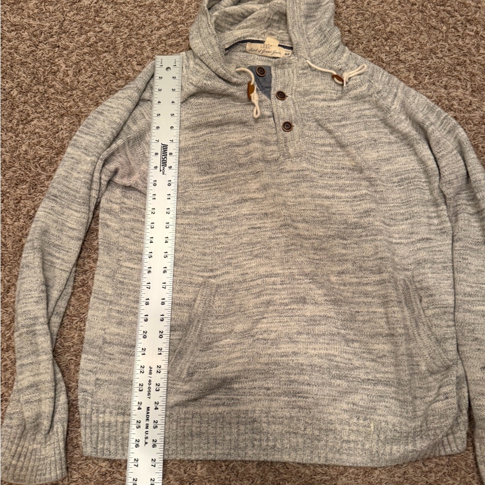 H&M Gray Hooded Knit Henley